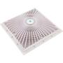 AquaStar - 12" x 12" Square MoFlo Suction Outlet Cover, w/ Frame, White